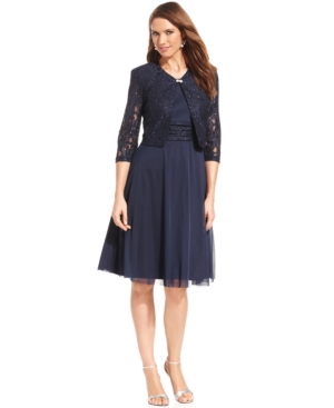 UPC 689886713497 product image for Jessica Howard Sleeveless Sequin Lace Dress and Jacket | upcitemdb.com