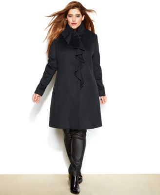 dkny women's coats plus size