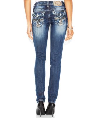 ... Flap-Pocket Skinny Jeans, Medium Blue Wash - Jeans - Women - Macy's