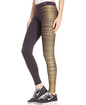 Nike Flash Printed Reflective Dri Fit Running Tights - Pants & Capris - Women - Macy's
