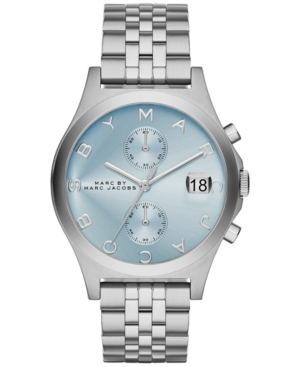 UPC 796483165397 product image for Marc by Marc Jacobs Women's Slim Chrono Stainless Steel Bracelet Watch 38mm MBM3 | upcitemdb.com