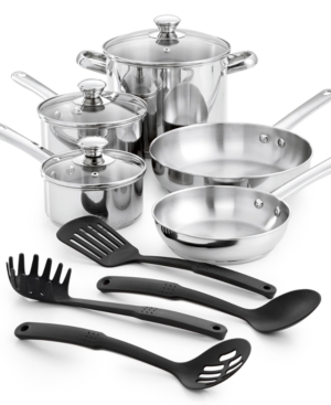Tools of the Trade Stainless Steel 13-Pc. Cookware Set - Macy's