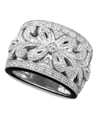 Sterling Silver Diamond Ring (1/10 ct. t.w.)