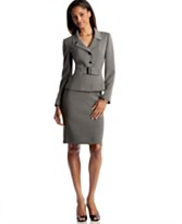 Tahari by ASL Belted Skirt Suit
