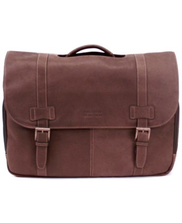 Kenneth Cole Reaction Colombian Leather Laptop Messenger Bag - Backpacks - luggage - Macy&#39;s