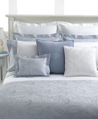 CLOSEOUT! Lauren Ralph Lauren Bedding, Pale Blue Paisley Suite ...