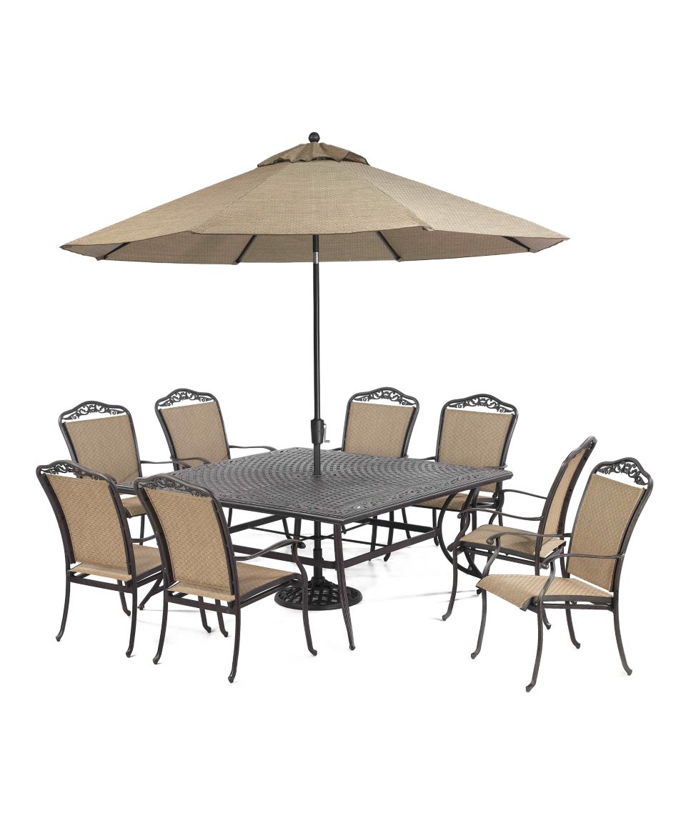 Beachmont Outdoor Patio Furniture 11 Piece Set 84 X 60 Dining On