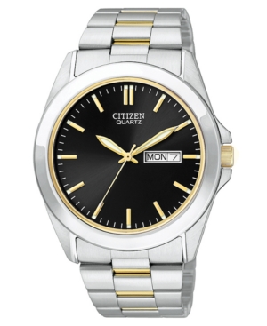 UPC 013205089084 product image for Citizen Men's Two Tone Stainless Steel Bracelet Watch 41mm BF0584-56E | upcitemdb.com