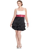 Ruby Rox Plus Dress, Sleeveless Tiered Ruffled Empire Ruby Rox Plus Dress, Sleeveless Tiered Ruffled Empire