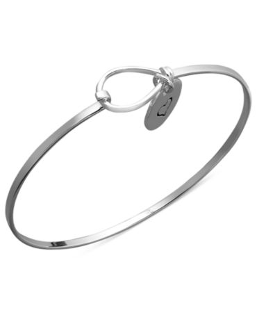 Inspirational Sterling Silver Bracelet, Love Catch Bangle