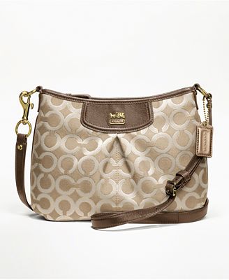 COACH MADISON OP ART METALLIC FASHION SWINGPACK