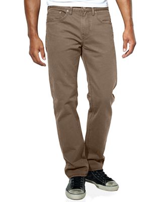Levi's 513 Slim Straight Fit Bedford Shadow Brown Corduroy Pants - Jeans - Men - Macy's