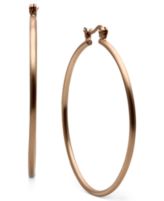 Jill Zarin Earrings, Rose Gold-Tone Hoop Earrings