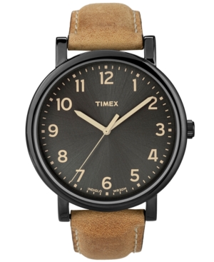 UPC 753048382286 product image for Timex Watch, Men's Premium Originals Classic Tan Leather Strap 42mm T2N677AB | upcitemdb.com