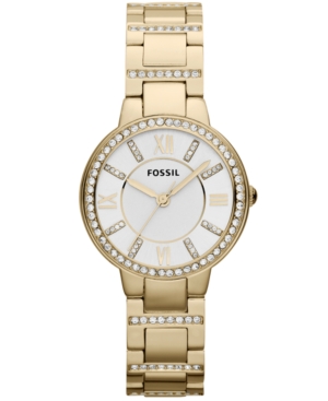 UPC 796483008069 product image for Fossil Women's Virginia Gold-Tone Stainless Steel Bracelet Watch 30mm ES3283 | upcitemdb.com