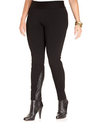 pants plus riding alfani leggings faux leather capris sizes