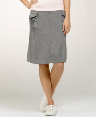 Calvin Klein Casual Chambray Cargo Skirt