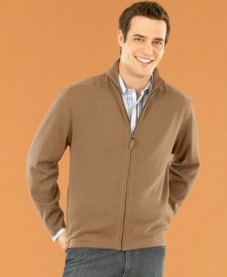 Emanuel Ungaro Elbow-Patch Cardigan, Broken-Stripe Shirt & Crosshatch Jean