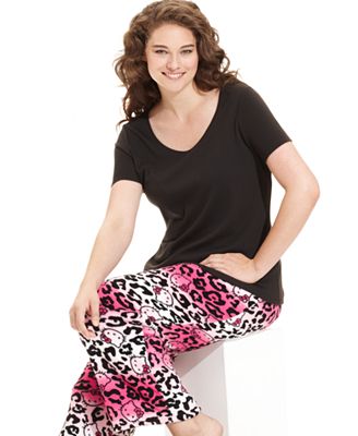 plus size plush pajama pants