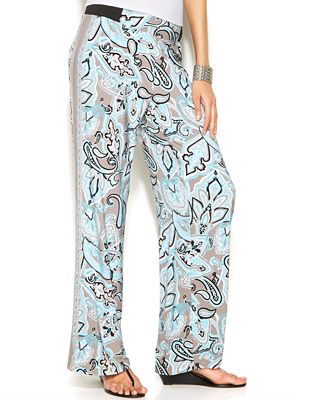 pants palazzo paisley inc petite leg wide concepts international capris