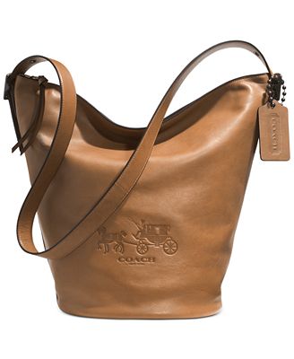 COACH BLEECKER LOGO DUFFLE BAG IN LEATHER - COACH - Handbags & Accessories - Macy&#39;s