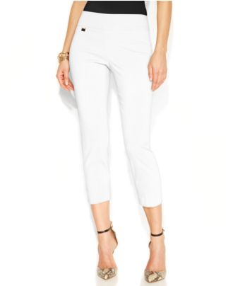 white women's capri pants