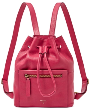 UPC 723764480887 product image for Fossil Vickery Leather Drawstring Backpack | upcitemdb.com