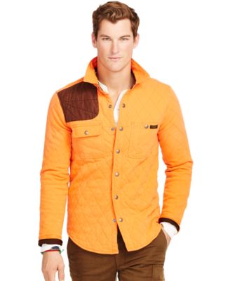 polo ralph lauren quilted shirt jacket