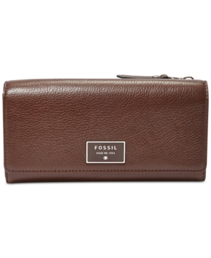 UPC 723764484755 product image for Fossil Dawson Leather Flap Clutch Wallet | upcitemdb.com