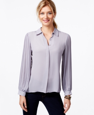 UPC 039372266479 product image for Vince Camuto Button-Down Pleated-Sleeves Blouse | upcitemdb.com