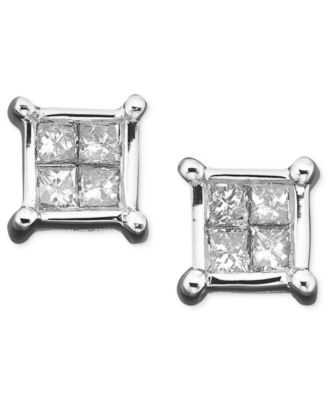 Princess Cut Diamond Earrings