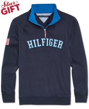 UPC 666980751303 product image for Tommy Hilfiger Boys' Quarter-Zip Varsity Sweater | upcitemdb.com