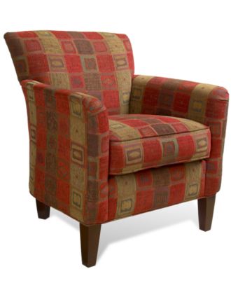 Mars Crimson Living Room Chair - Furniture - Macy&#39;s
