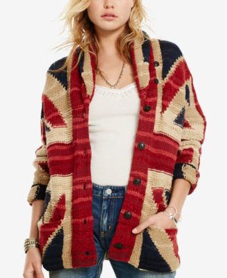 ralph lauren union jack cardigan