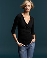 INC International Concepts® Ruched Surplice Top