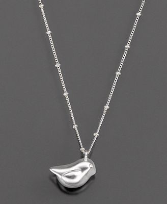 bird fossil chubby necklace silver jewelry tone macys watches macy www1 pendant
