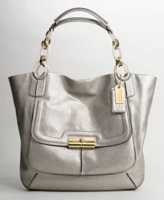 COACH KRISTIN ELEVATED LEATHER TOTE