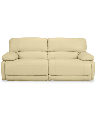 Nina Leather Dual Power Reclining Sofa - Furniture - Macy&#39;s