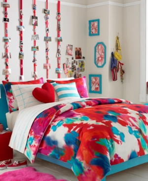 Echo Bedding Brushstroke on Teen Vogue Bedding  Poppy Art Floral Twin Comforter Set Bedding