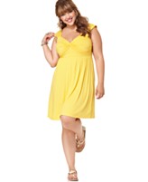 Soprano Plus Size Dress, Sleeveless Twist Front Empire Soprano Plus Size Dress, Sleeveless Twist Front Empire