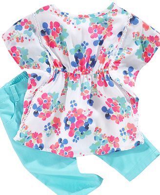 Nannette Baby Set, Baby Girls Floral Top and Capris