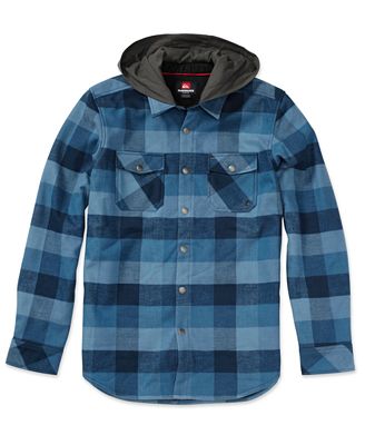 quiksilver flannel hoodie