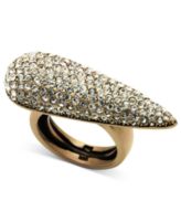 Jill Zarin Ring, Rose Gold-Tone Clear Crystal Pave Pointed Ring