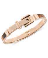 Michael Kors Bracelet, Rose Gold-Tone Tortoise Buckle Bangle Bracelet