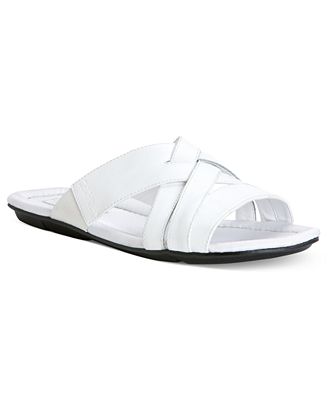 ... Klein Men's Shoes, Riel Leather Slide Sandals - Shoes - Men - Macy's