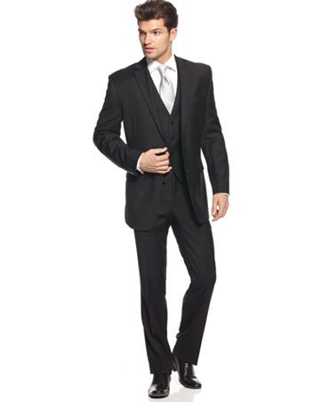 ... Black Solid 100% Wool Slim Fit - Suits  Suit Separates - Men - Macy's
