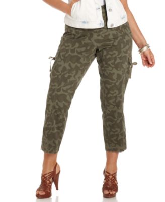 camouflage capri pants plus size