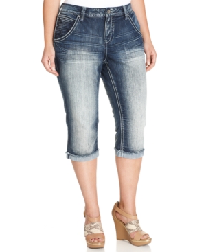 capri jeans plus bailey hydraulic wash medium cropped