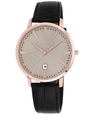 UPC 086702551330 product image for Vince Camuto Men's Black Leather Strap Watch 40mm Vc/1073LRRG | upcitemdb.com