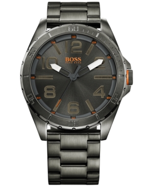UPC 885997113557 product image for Boss Orange Men's Berlin Gray Ion-Plated Steel Bracelet Watch 48mm 1512999 | upcitemdb.com